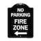Signmission No Parking Fire Zone W/ Left Arrow Heavy-Gauge Aluminum Architectural Sign, 24" x 18", BW-1824-23618 A-DES-BW-1824-23618 - alternate 1